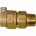 A Y Mcdonald 1 In. CTS x 3/4 In. MIPT Brass Low Lead Connector 74753-22 A